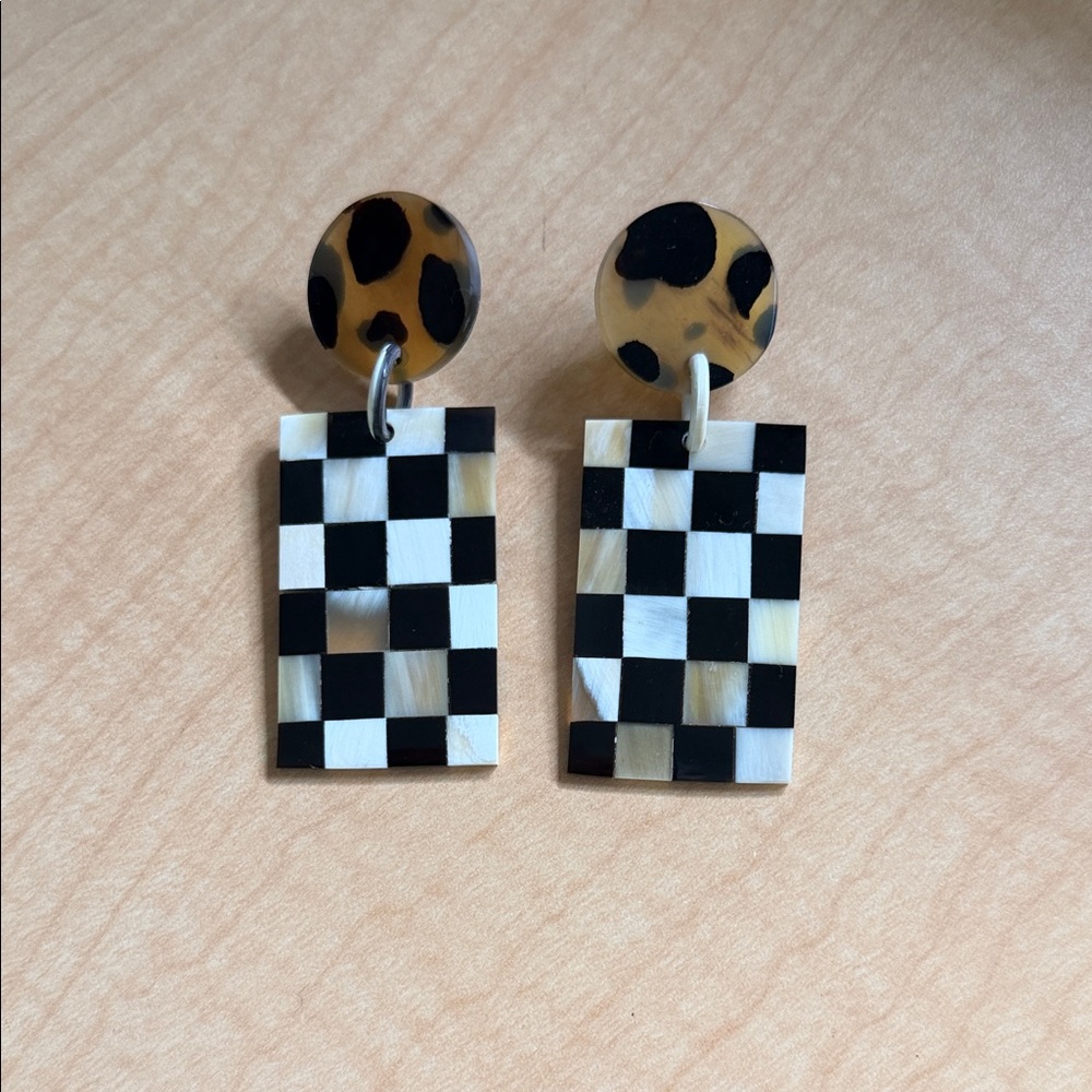 Checkered Earrings